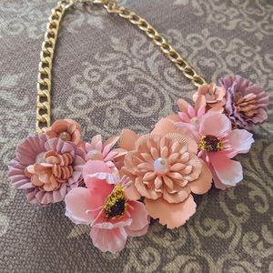 Cherry blossom chunky floral necklace